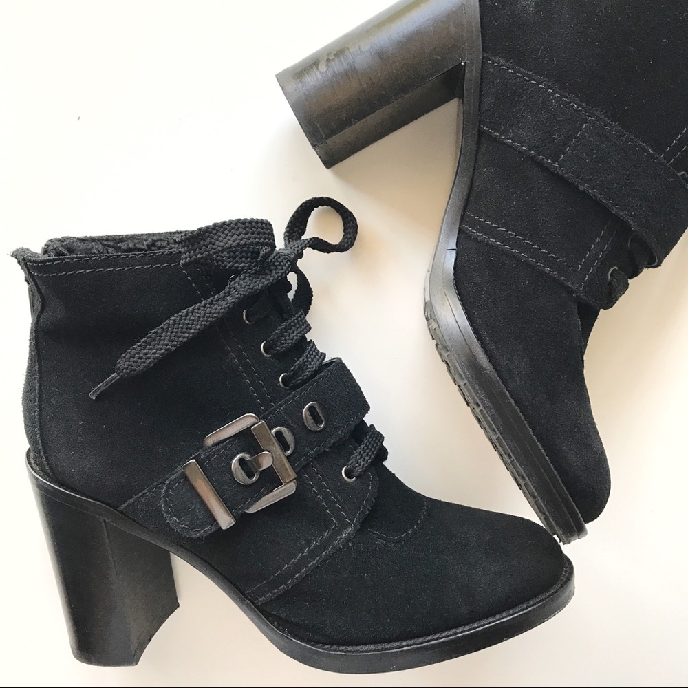 Aquatalia Brooke Suede Lace Up Boots / Booties - Picture 3 of 8
